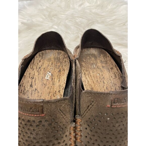 Olukai Moloa Kohana Casual Shoes Men’s Size 9‎ Leather Slip On Loafer Brown main image 10